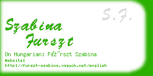 szabina furszt business card